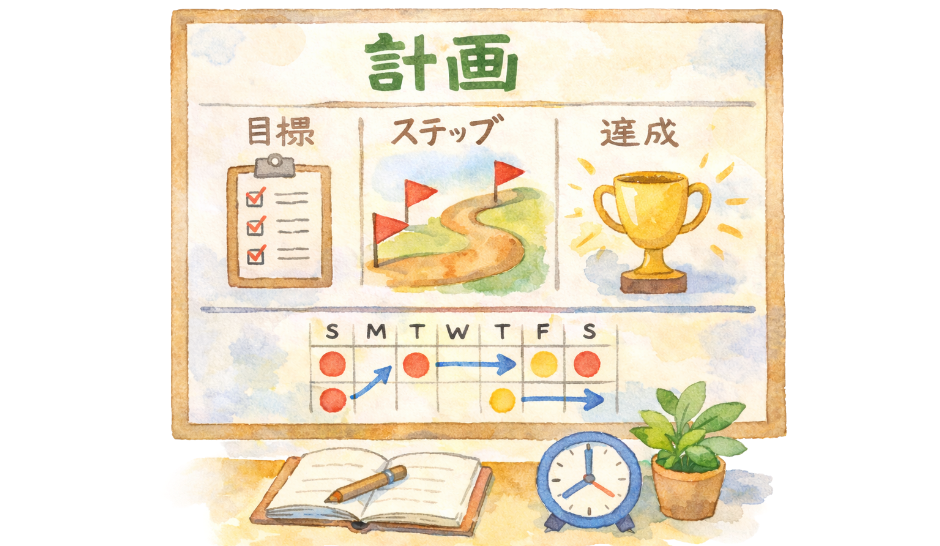 学習計画の相談・振り返りイメージ